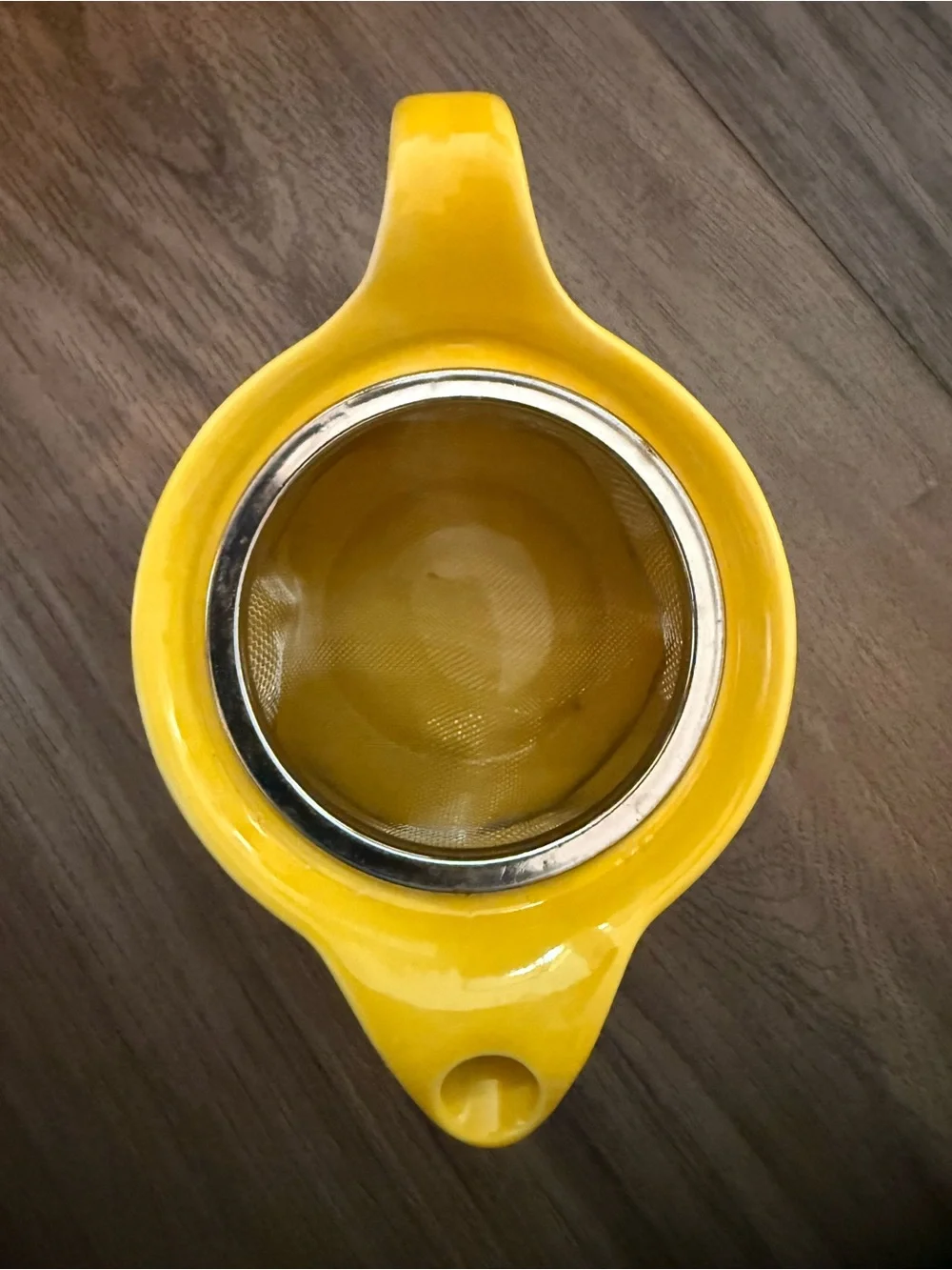 Chinese Yellow Porcelain Teapot Tea Set w Infuser & Matching Cup Longevity Motif